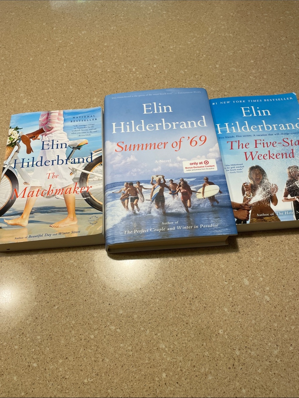 Trio of Elin Hilderbrand books-one hardcover and two paperback